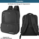 Black backpack for Inogen One G3 or G4, five pockets, padded straps, side mesh pockets.
