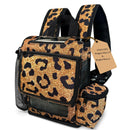 Leopard print backpack for Inogen One G5 and Inogen Rove 6 oxygen concentrators