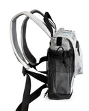 O2TOTES OxyGo Next backpack in Gray canvas with zippered pockets and mesh panels