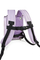 Purple Inogen oxygen concentrator backpack with padded straps and chest buckle