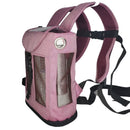 Pink Inogen One G3 backpack carrier with mesh panels and wide padded shoulder straps