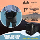 Inogen One G5 hip bag fanny pack for portable oxygen concentrator, shown worn on waist with accessory pockets.