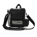 Black O2TOTES Inogen One G3 shoulder carry bag with mesh pocket and adjustable strap