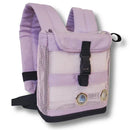 Lavender Inogen One G4 portable oxygen concentrator backpack with mesh panels and padded straps