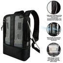 O2TOTES mesh backpack for Inogen One portable concentrators with nasal cannula port and ventilation.