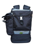 O2TOTES black Inogen One G3 backpack with mesh pocket and secure front buckle, respiratory bag